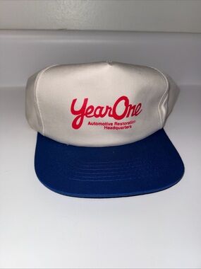 YearOne White and Blue Logo Snapback Cap